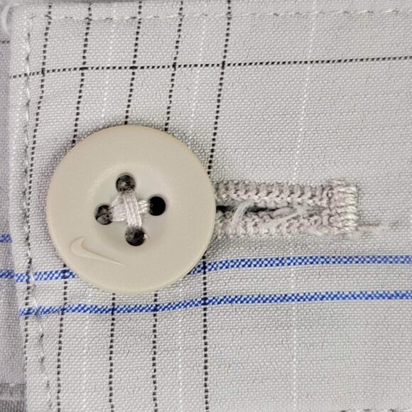 Nike Golf Shorts Size 36 Gray Blue Plaid Flat Front Chino Performance - Picture 4 of 13